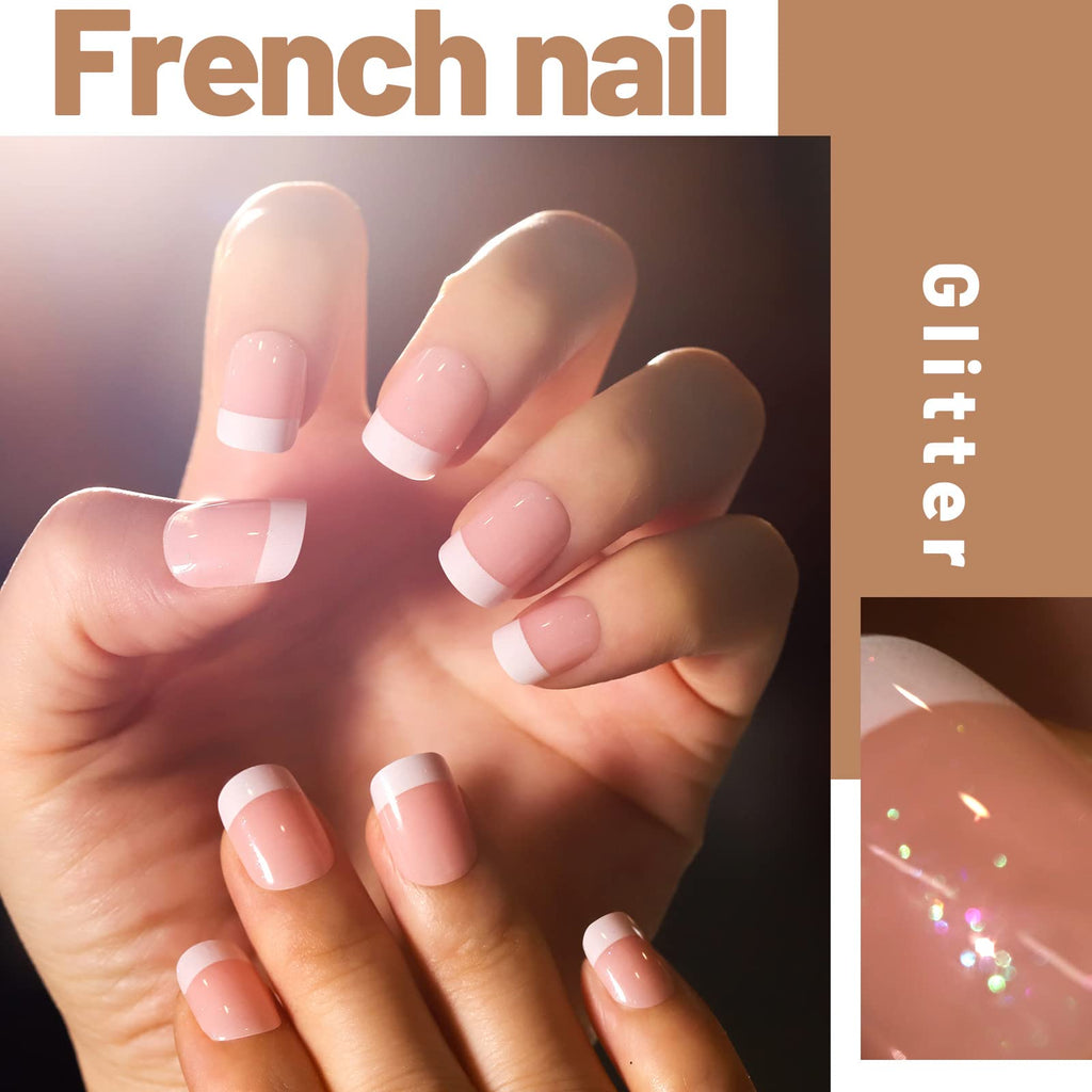 Press on Nails,Teenitor 288PCS Matte Medium Length, Acrylic Fake Nails Full Cover, Ballerina Coffin Press on Nails,Glitter Press On False Nails