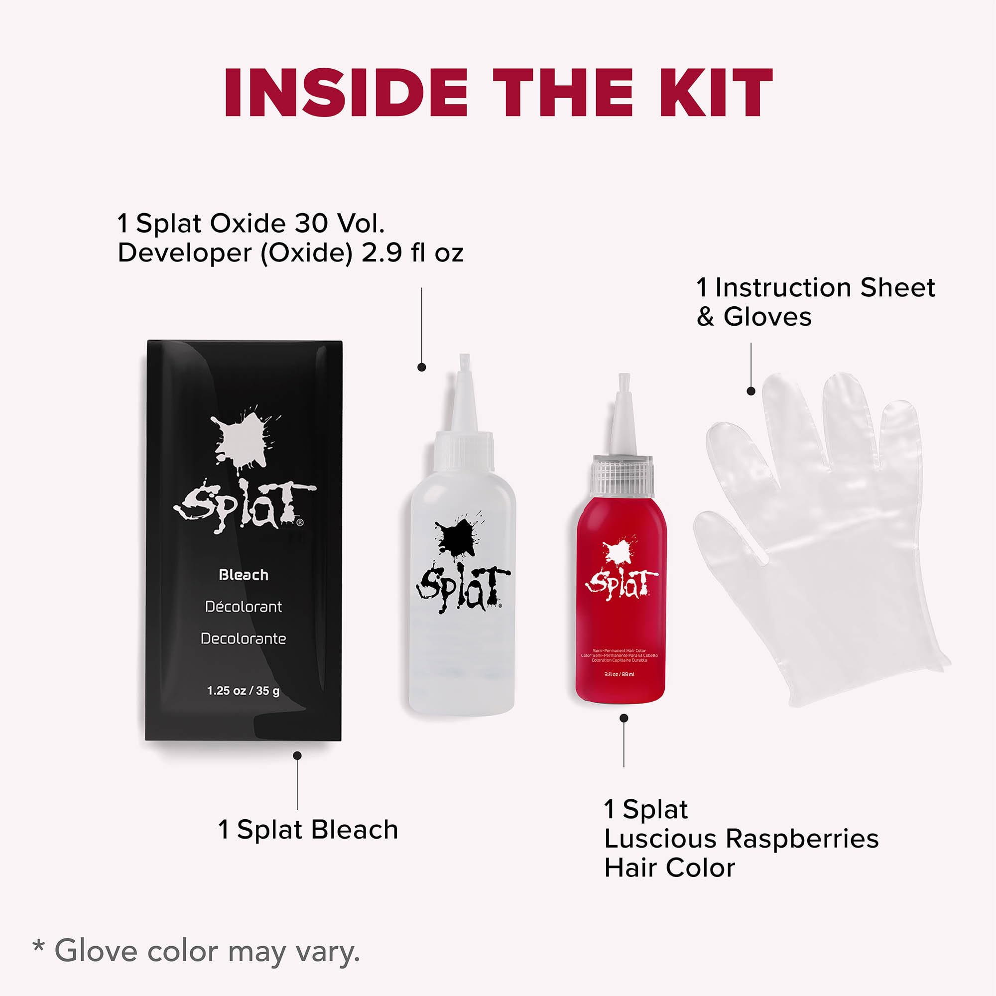 Splat | Complete Kit | Hair Dye | Semi-Permanent | Long Lasting | Vegan and Cruelty-Free (Pink Chameleon)