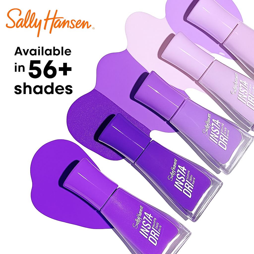 Sally Hansen Insta-Dri Nail Polish | Quick Dry, Long Lasting, Streak-Free Shine | Opaque, Shiny | 492 On the Download | Dark Blue Nail Color.