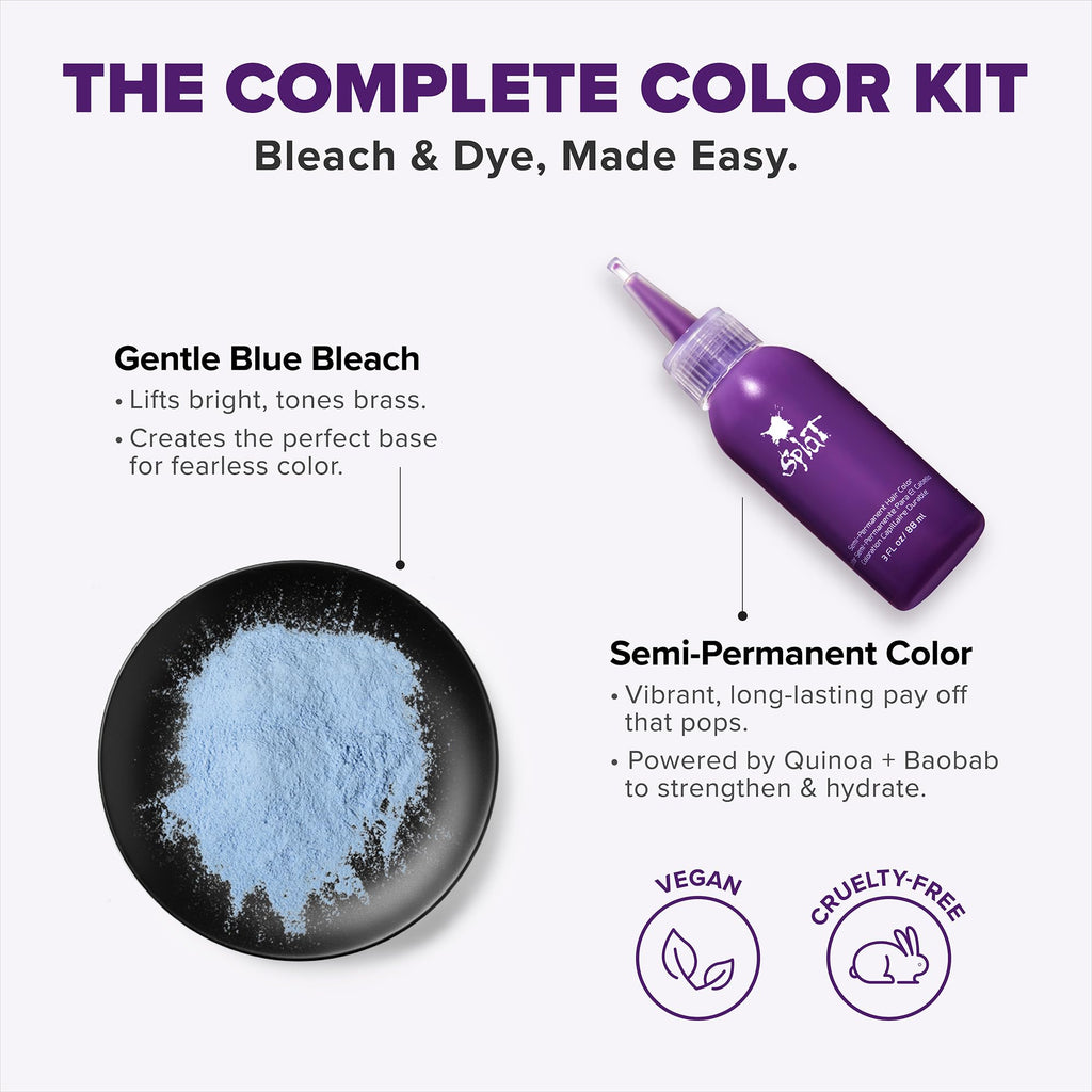 Splat | Complete Kit | Hair Dye | Semi-Permanent | Long Lasting | Vegan and Cruelty-Free (Pink Chameleon)
