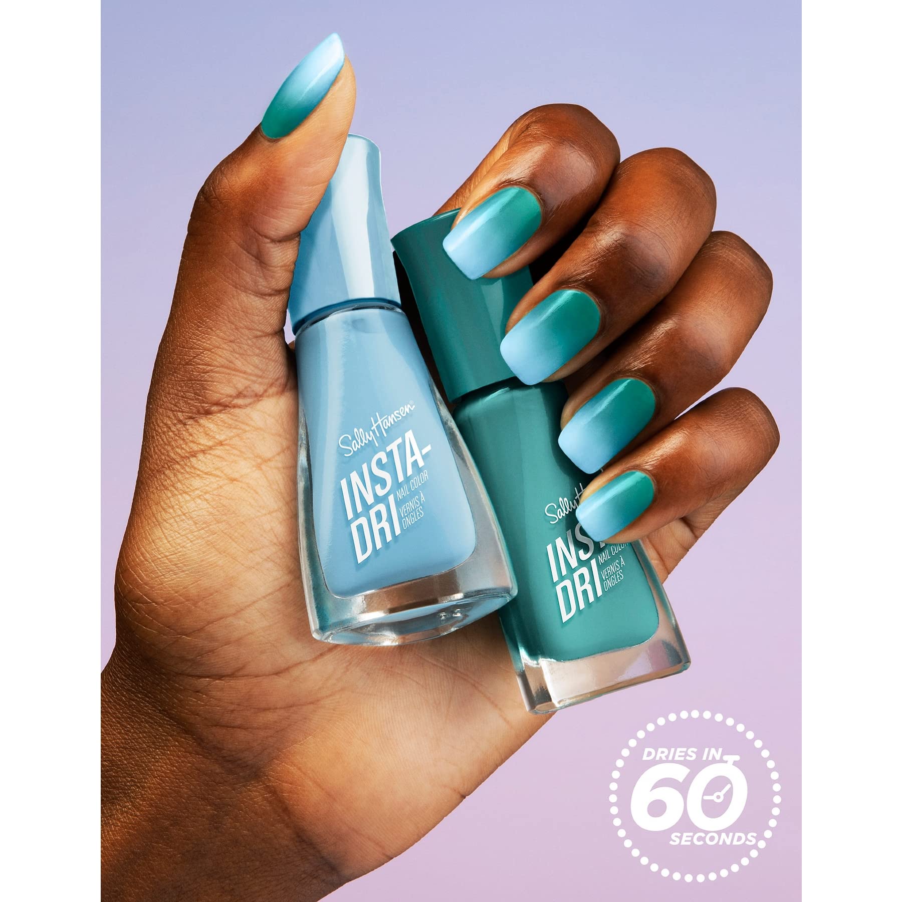 Sally Hansen Insta-Dri Nail Polish | Quick Dry, Long Lasting, Streak-Free Shine | Opaque, Shiny | 492 On the Download | Dark Blue Nail Color.