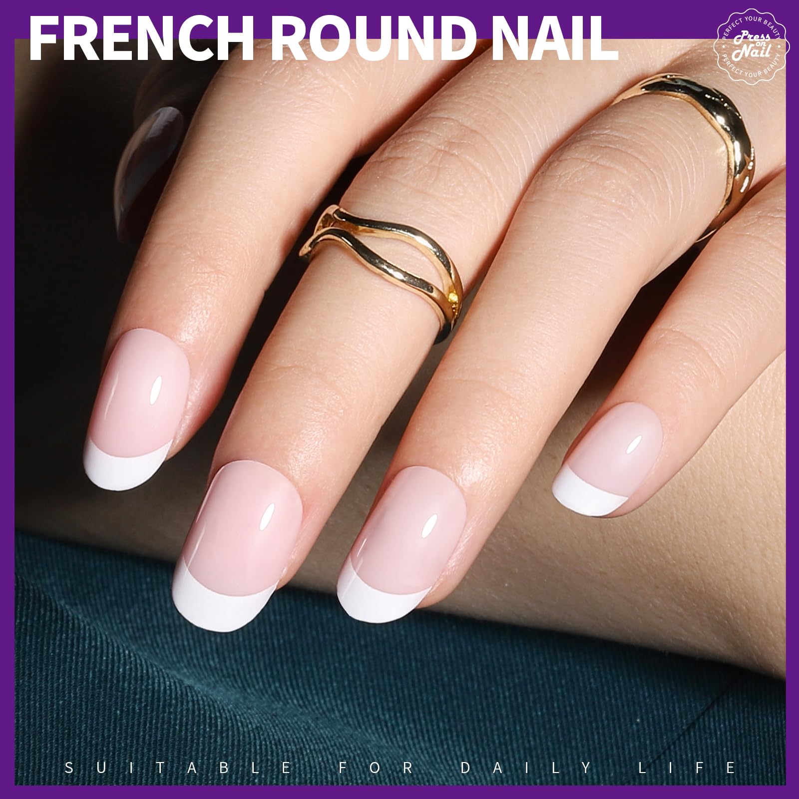 Press on Nails,Teenitor 288PCS Matte Medium Length, Acrylic Fake Nails Full Cover, Ballerina Coffin Press on Nails,Glitter Press On False Nails