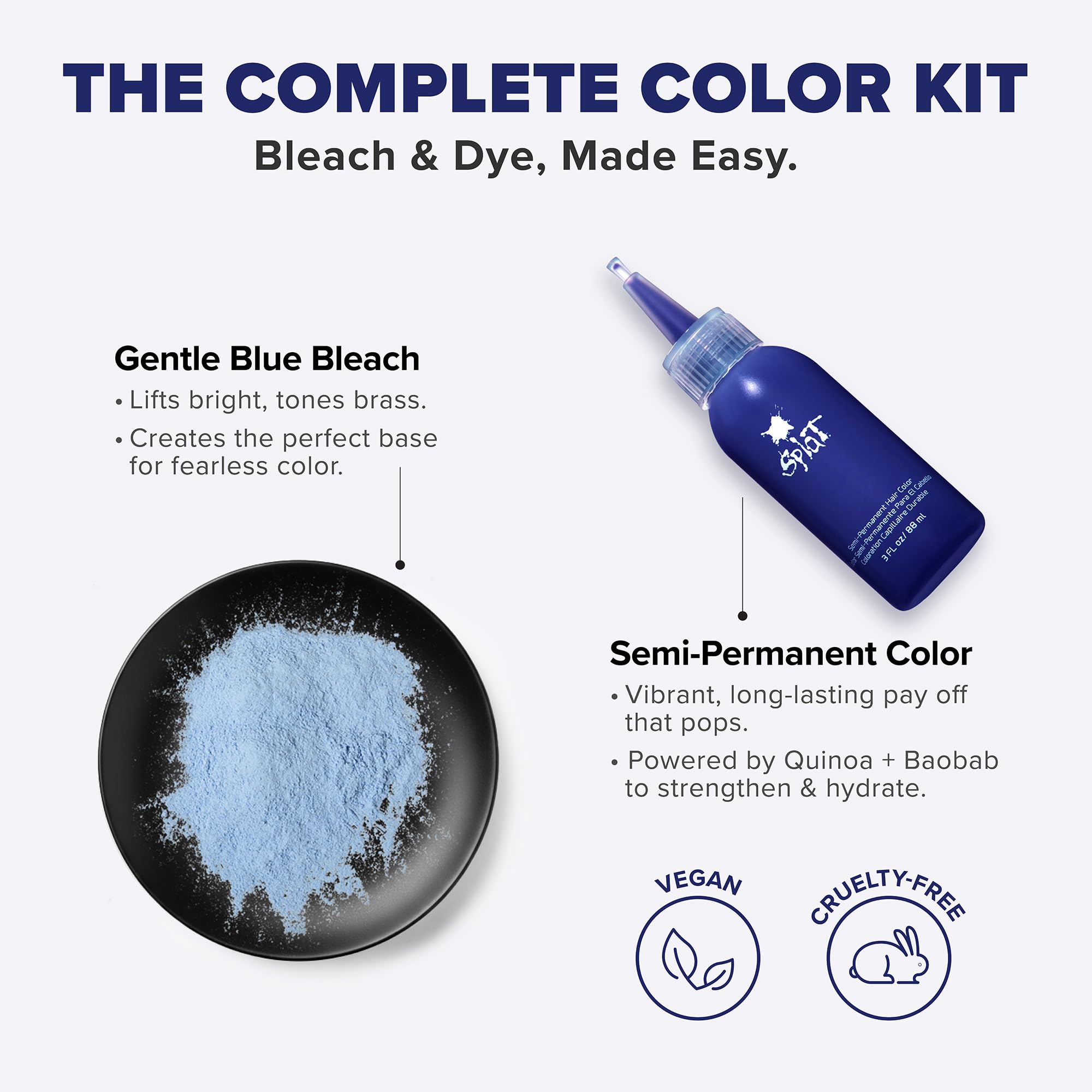 Splat | Complete Kit | Hair Dye | Semi-Permanent | Long Lasting | Vegan and Cruelty-Free (Pink Chameleon)