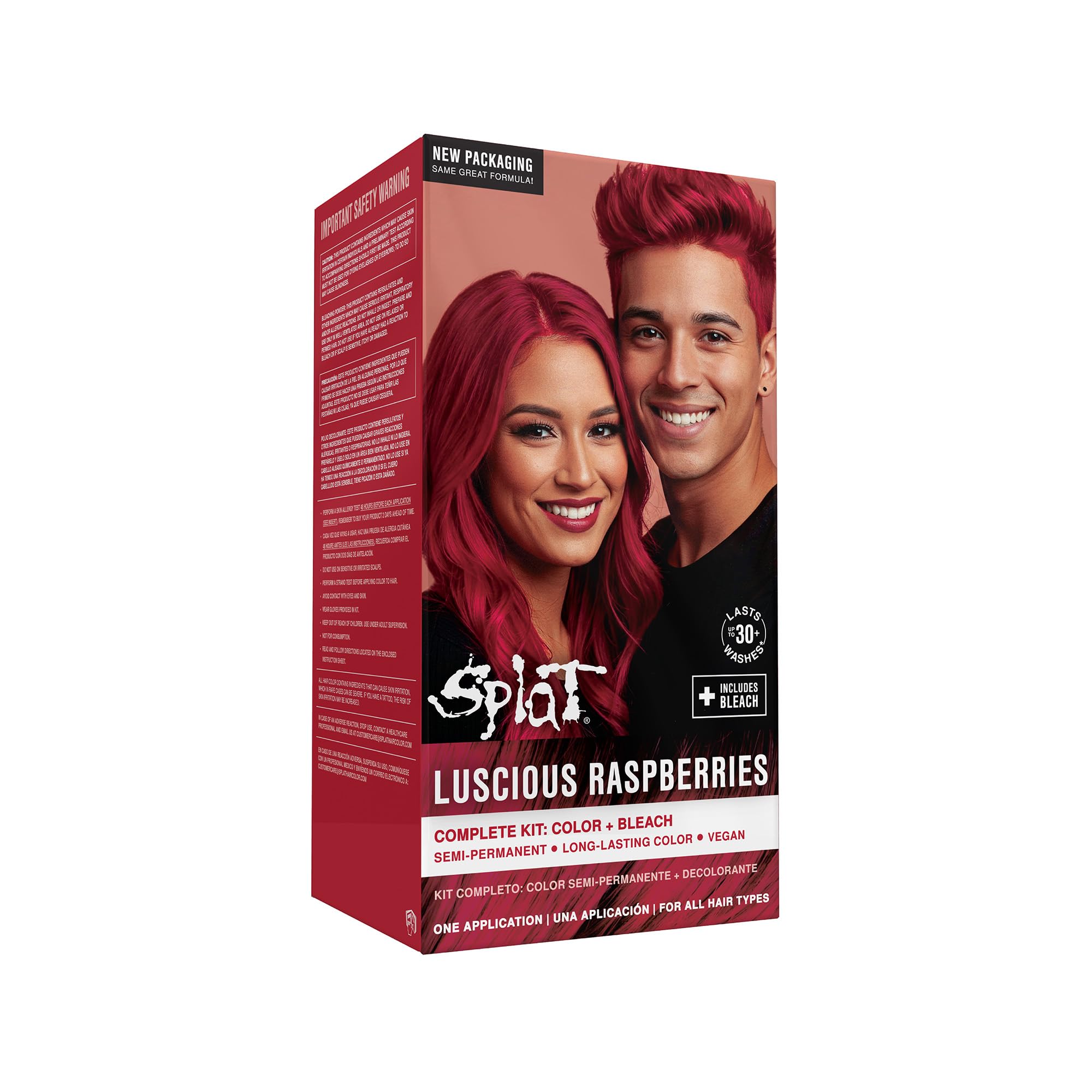 Splat | Complete Kit | Hair Dye | Semi-Permanent | Long Lasting | Vegan and Cruelty-Free (Pink Chameleon)
