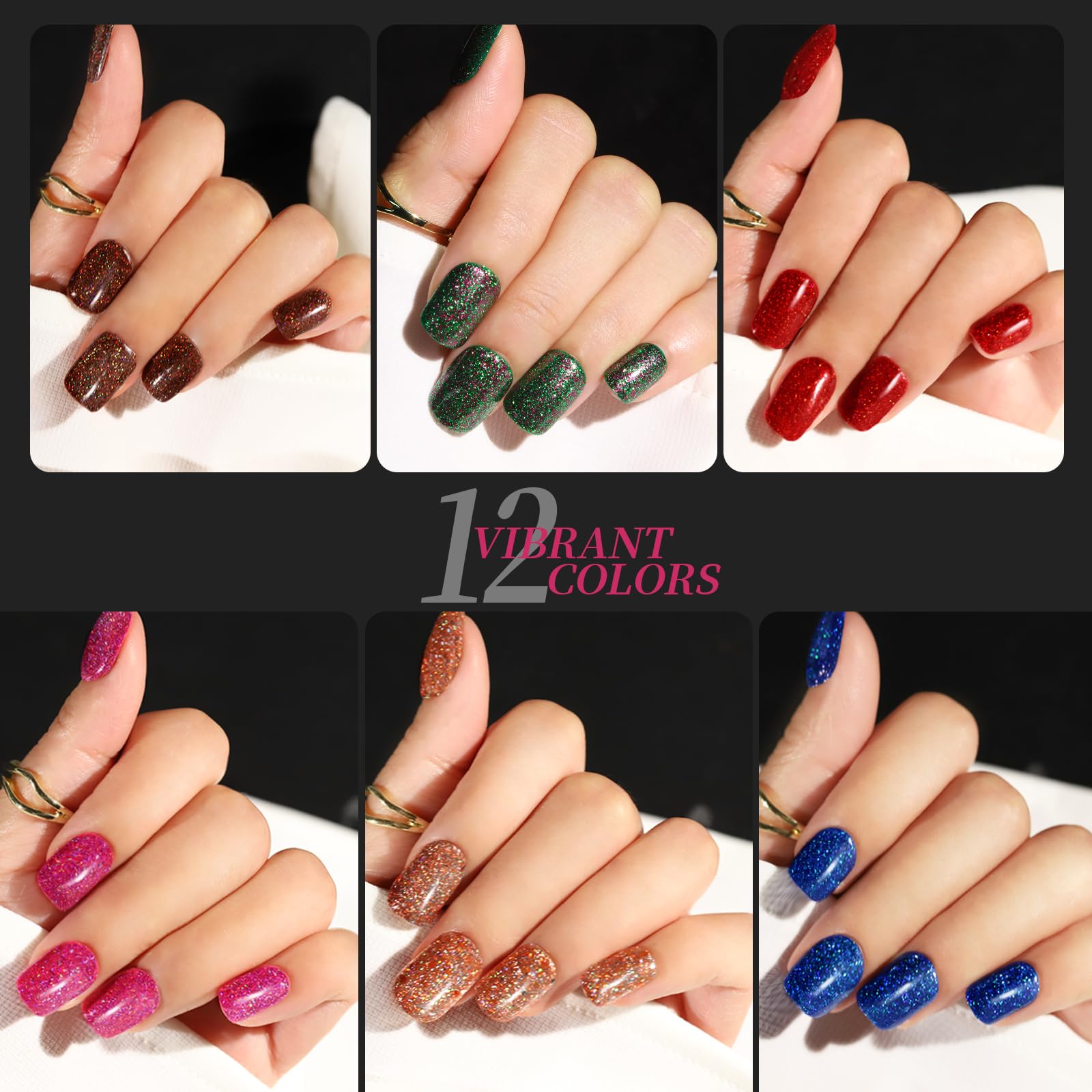 Press on Nails,Teenitor 288PCS Matte Medium Length, Acrylic Fake Nails Full Cover, Ballerina Coffin Press on Nails,Glitter Press On False Nails