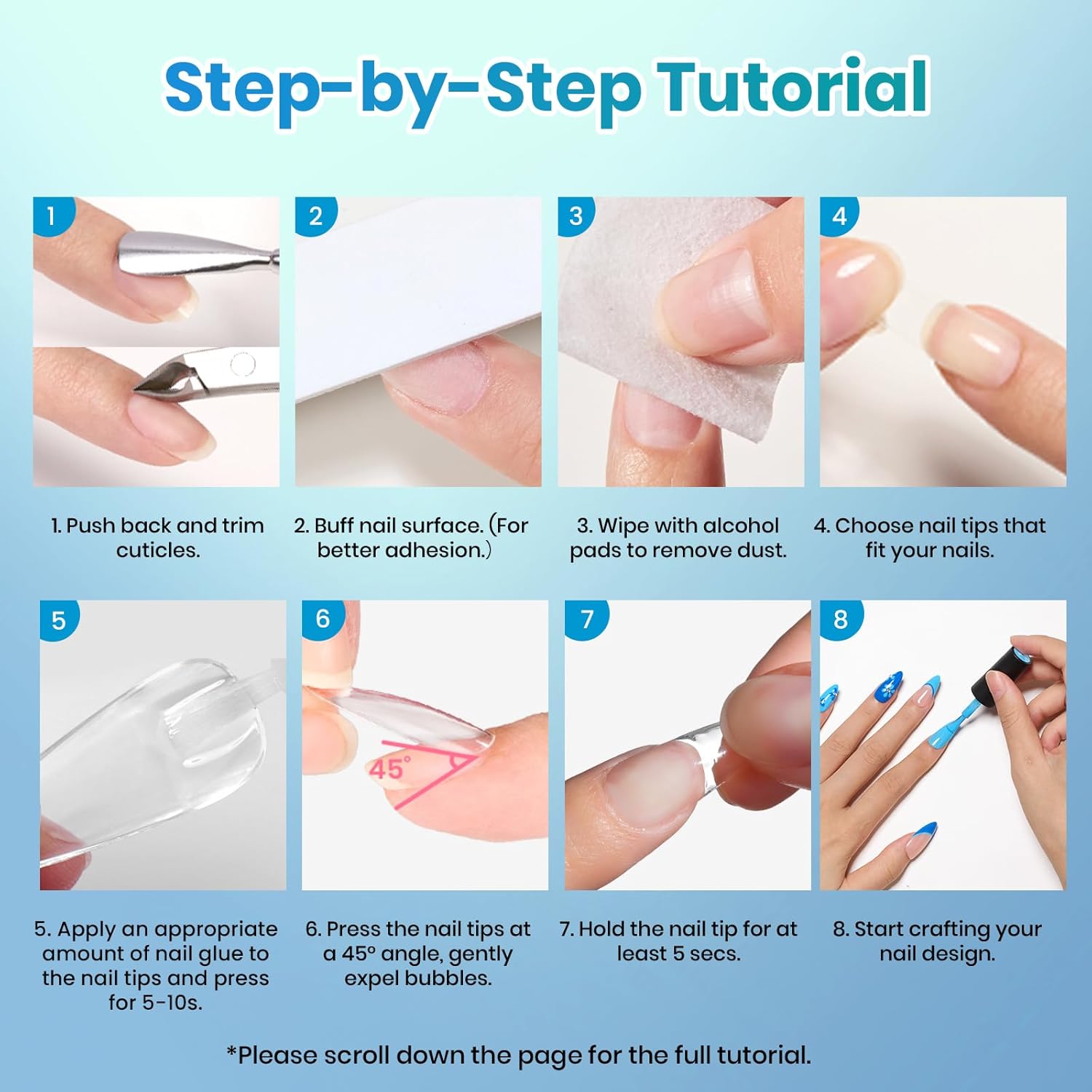 Beetles 10ml Super Strong Nail Glue for Press On Nails, Nail Tips Acrylic Nails, Quick Dry Brush On Glue for Press On Fake Nails, Upgraded Formula Long Lasting, No UV Needed for Beginners DIY Home