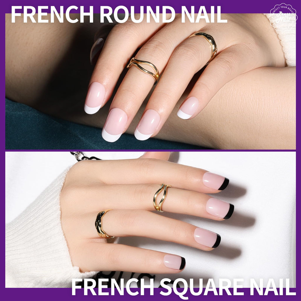 Press on Nails,Teenitor 288PCS Matte Medium Length, Acrylic Fake Nails Full Cover, Ballerina Coffin Press on Nails,Glitter Press On False Nails
