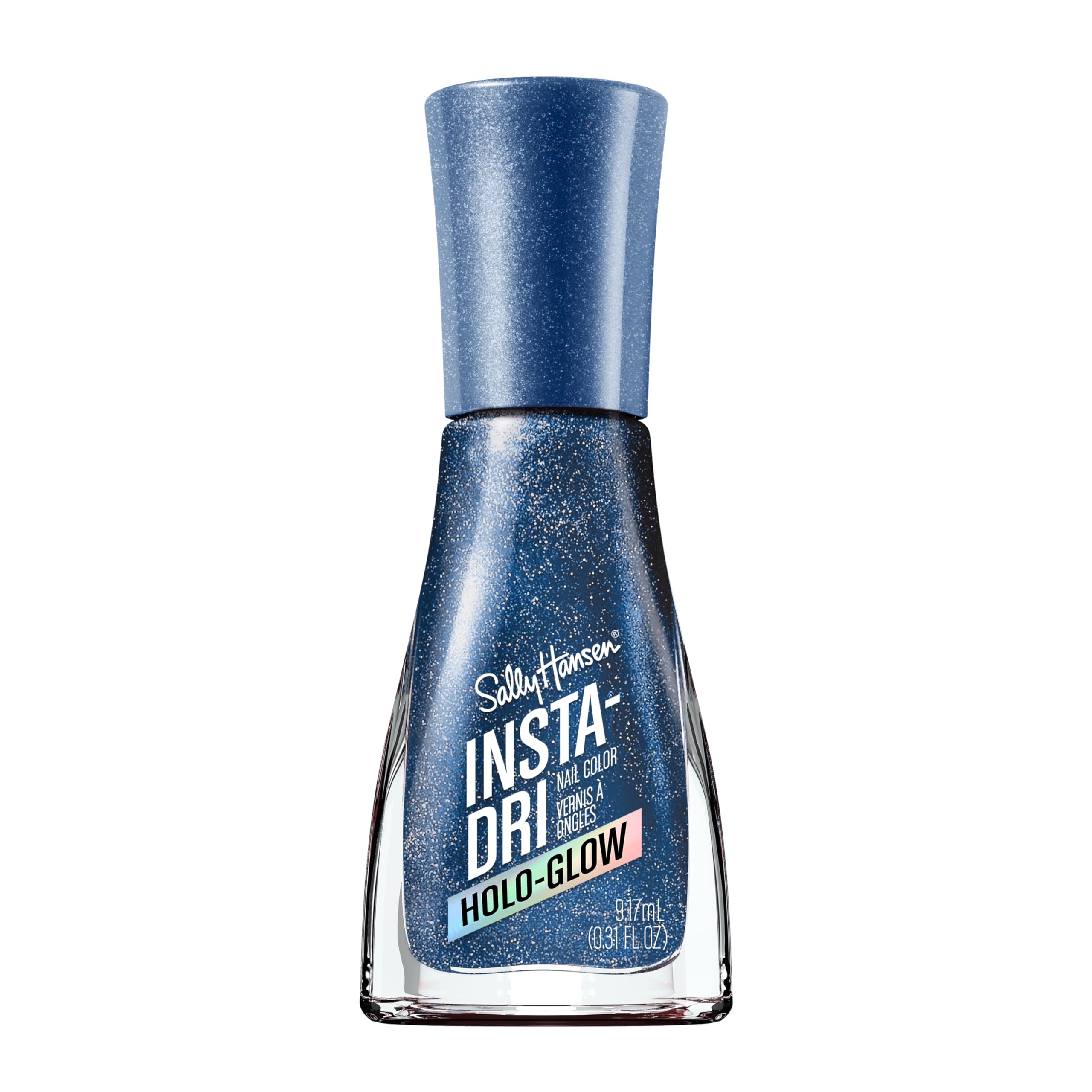 Sally Hansen Insta-Dri Nail Polish | Quick Dry, Long Lasting, Streak-Free Shine | Opaque, Shiny | 492 On the Download | Dark Blue Nail Color.