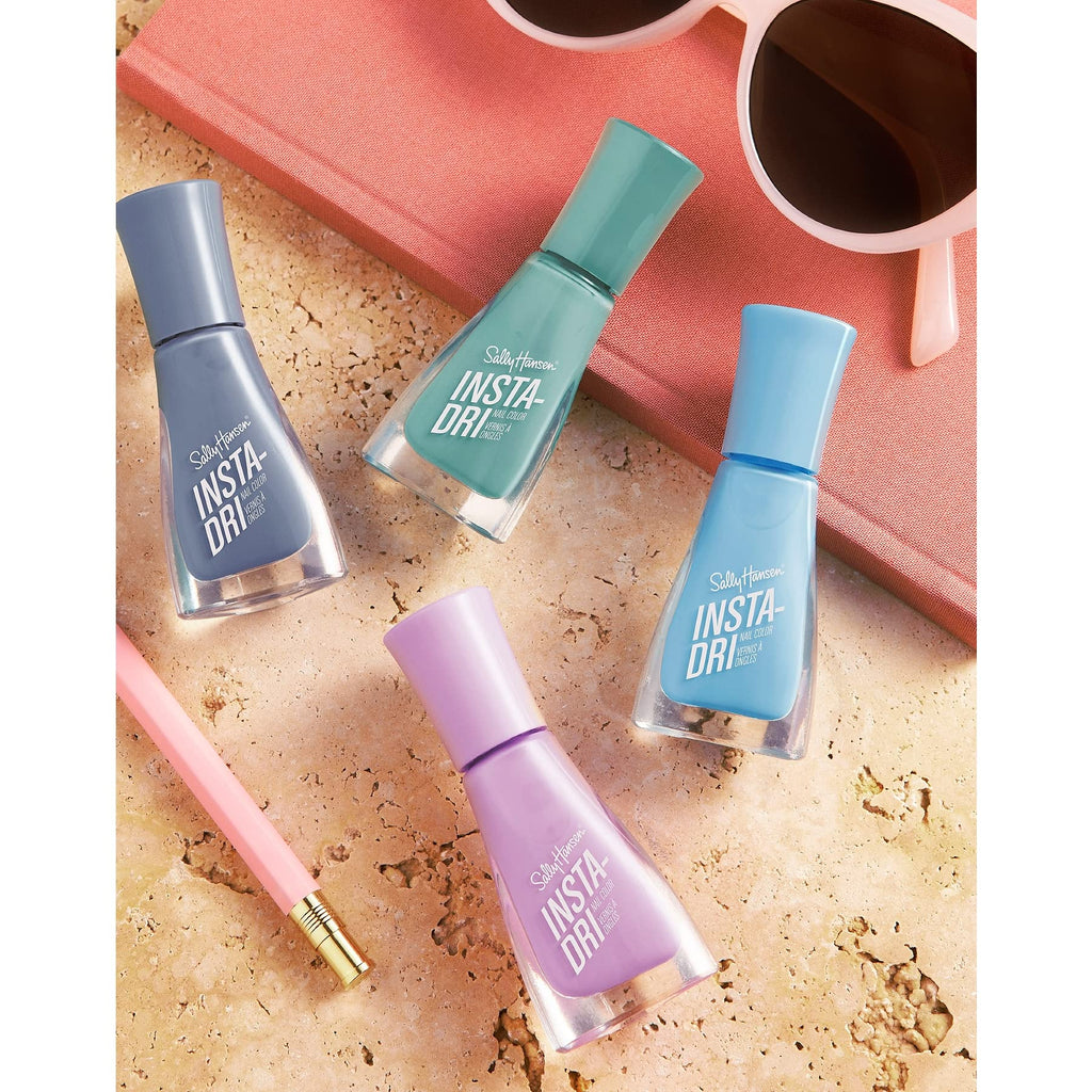 Sally Hansen Insta-Dri Nail Polish | Quick Dry, Long Lasting, Streak-Free Shine | Opaque, Shiny | 492 On the Download | Dark Blue Nail Color.