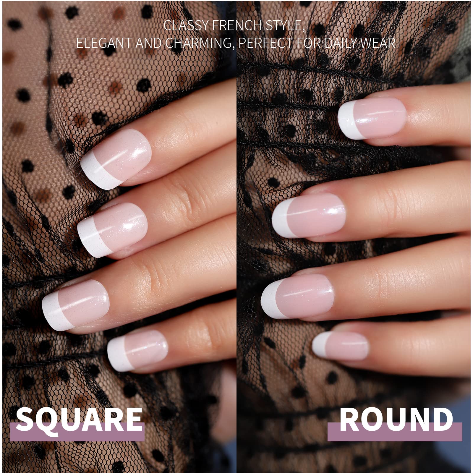 Press on Nails,Teenitor 288PCS Matte Medium Length, Acrylic Fake Nails Full Cover, Ballerina Coffin Press on Nails,Glitter Press On False Nails