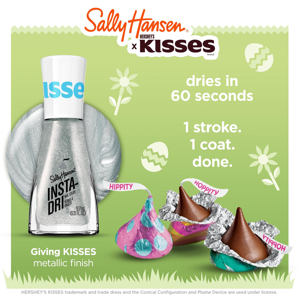 Sally Hansen Insta-Dri Nail Polish | Quick Dry, Long Lasting, Streak-Free Shine | Opaque, Shiny | 492 On the Download | Dark Blue Nail Color.