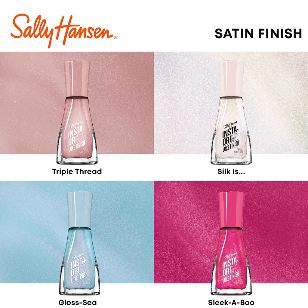 Sally Hansen Insta-Dri Nail Polish | Quick Dry, Long Lasting, Streak-Free Shine | Opaque, Shiny | 492 On the Download | Dark Blue Nail Color.