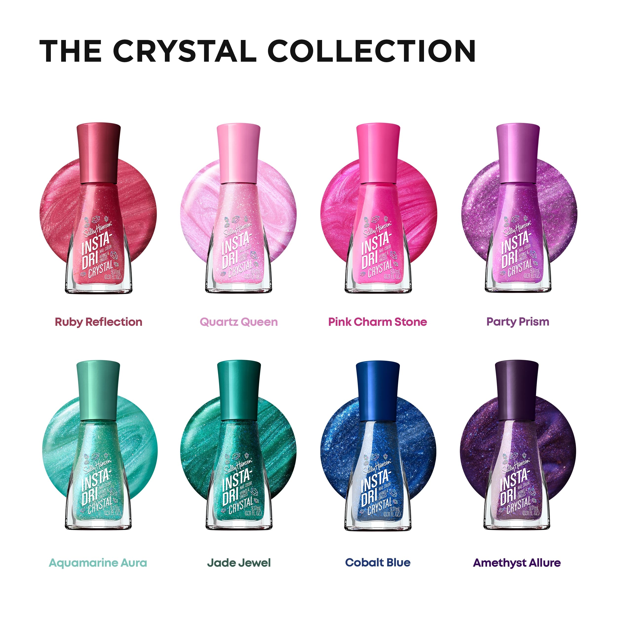Sally Hansen Insta-Dri Nail Polish | Quick Dry, Long Lasting, Streak-Free Shine | Opaque, Shiny | 492 On the Download | Dark Blue Nail Color.