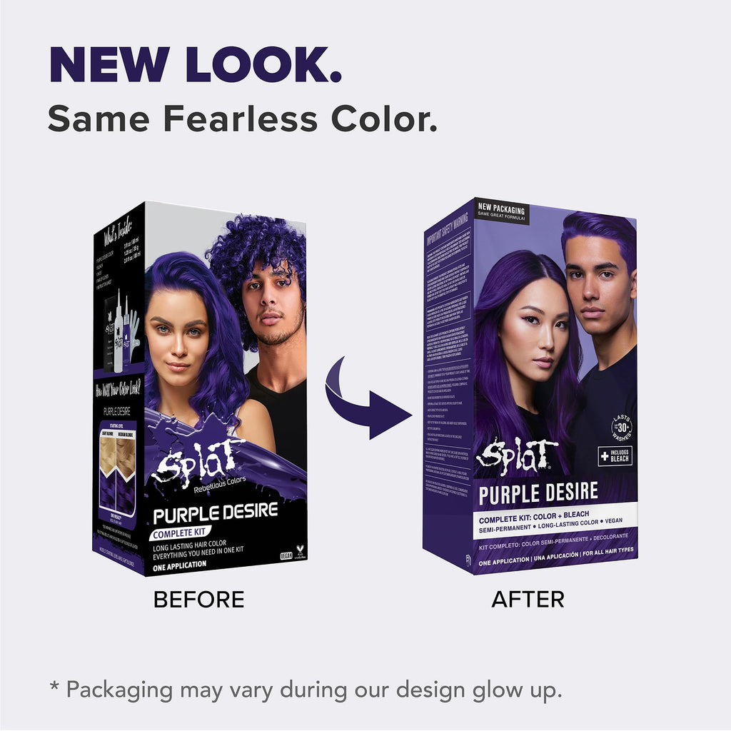 Splat | Complete Kit | Hair Dye | Semi-Permanent | Long Lasting | Vegan and Cruelty-Free (Pink Chameleon)