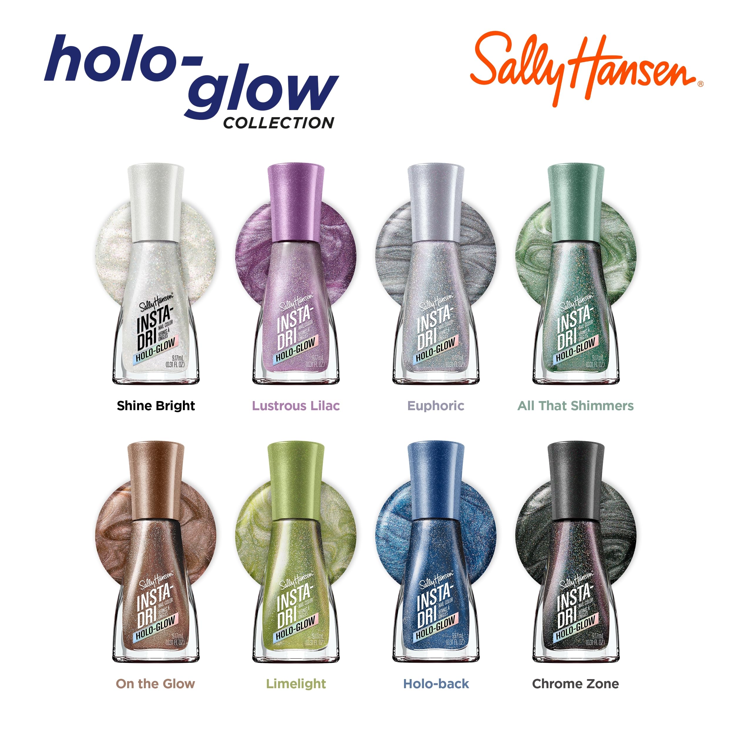 Sally Hansen Insta-Dri Nail Polish | Quick Dry, Long Lasting, Streak-Free Shine | Opaque, Shiny | 492 On the Download | Dark Blue Nail Color.
